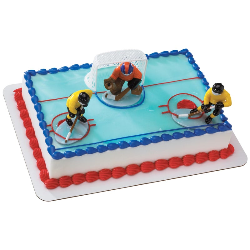 DecoPac Hockey FaceOff DecoSet Cake Decoration - Image 1